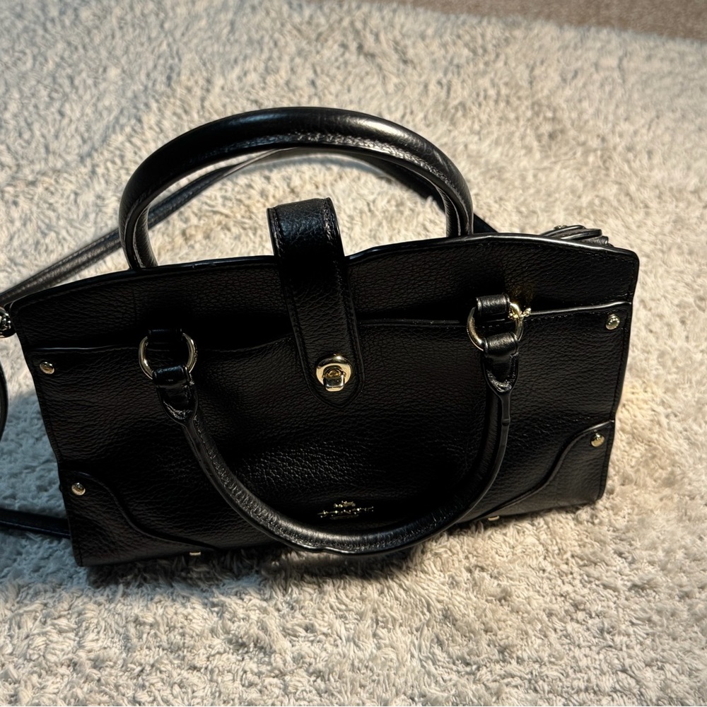 Coach Black Leather Satchel